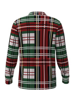 Christmas Bold Plaid Button Down Top (Unisex)