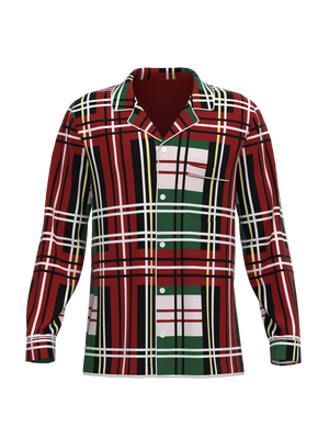 Christmas Bold Plaid Button Down Top (Unisex)
