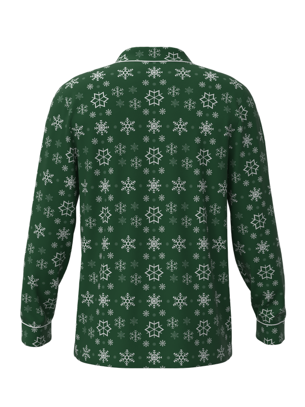 Christmas Snowflake Button Down Top (Unisex)