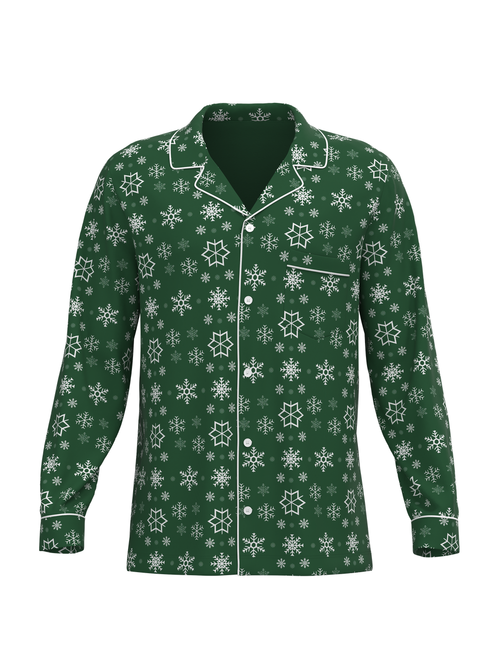 Christmas Snowflake Button Down Top (Unisex)