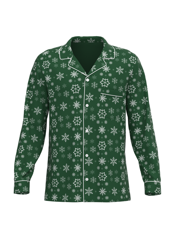 Christmas Snowflake Button Down Top (Unisex)