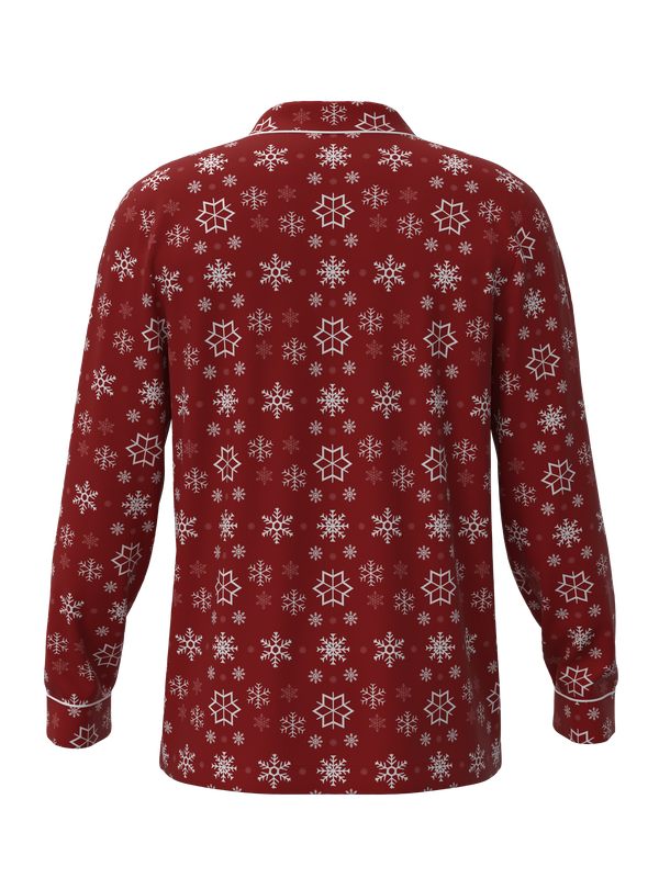 Christmas Snowflake Button Down Top (Unisex)