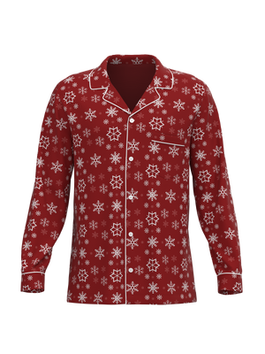 Christmas Snowflake Button Down Top (Unisex)