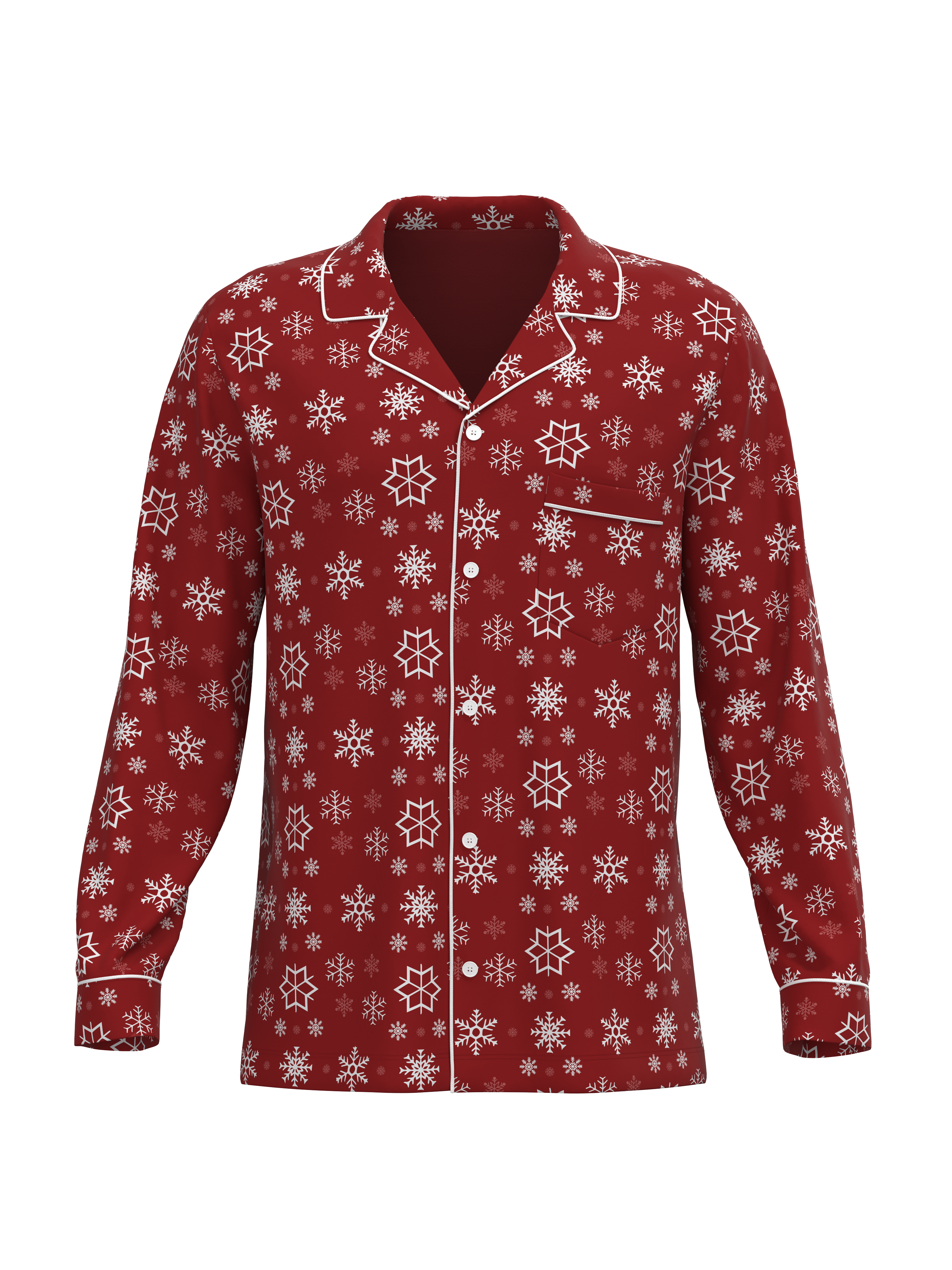 Christmas Snowflake  Button Down Top (Unisex)