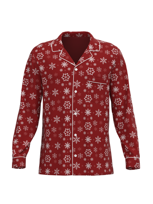Christmas Snowflake Button Down Top (Unisex)