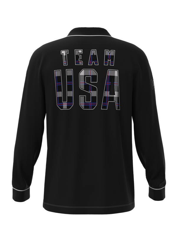 Team USA Plaid Button Down Long Sleeve Tops (Men's)