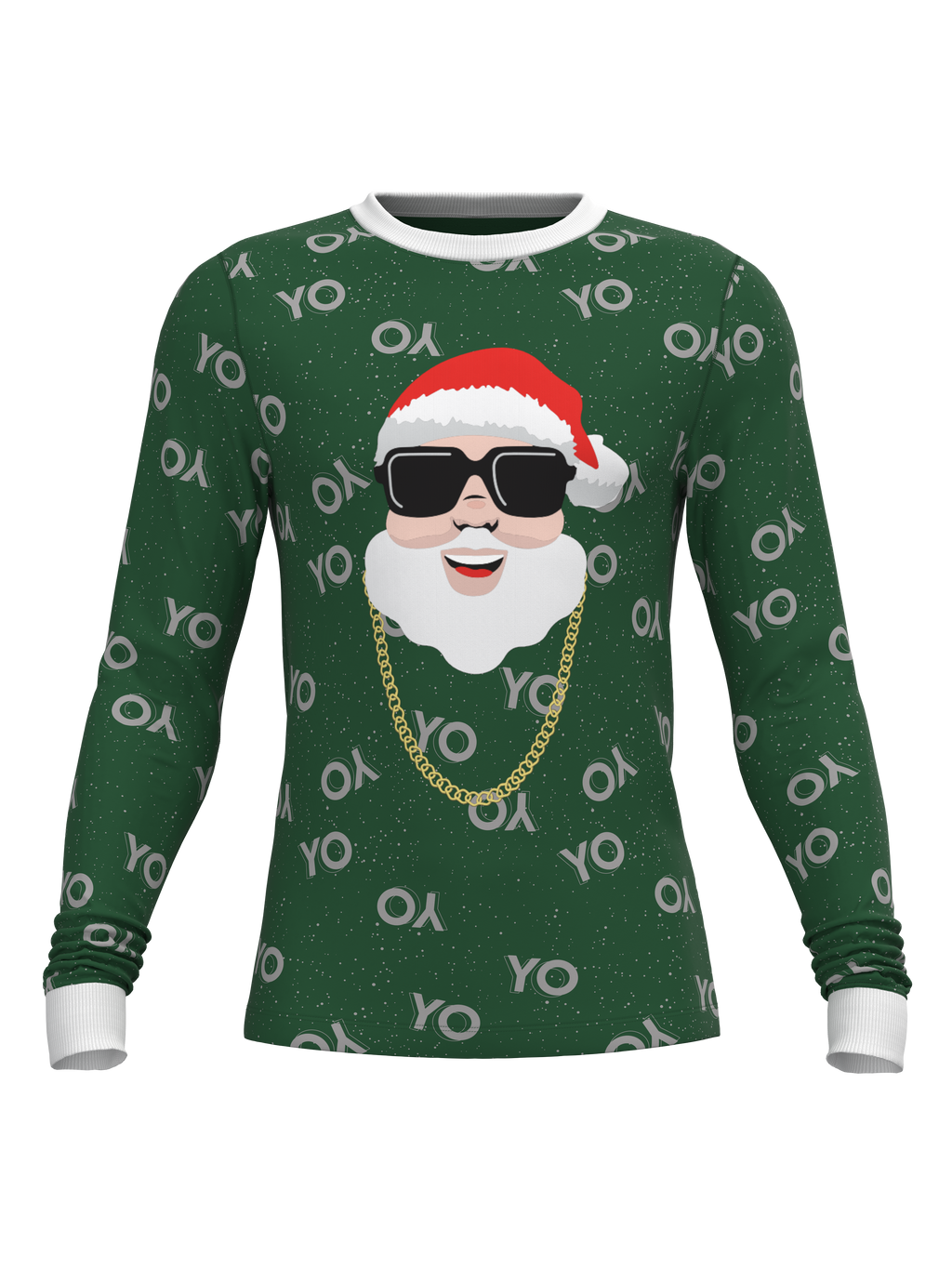 Christmas White Santa Top (Men's)