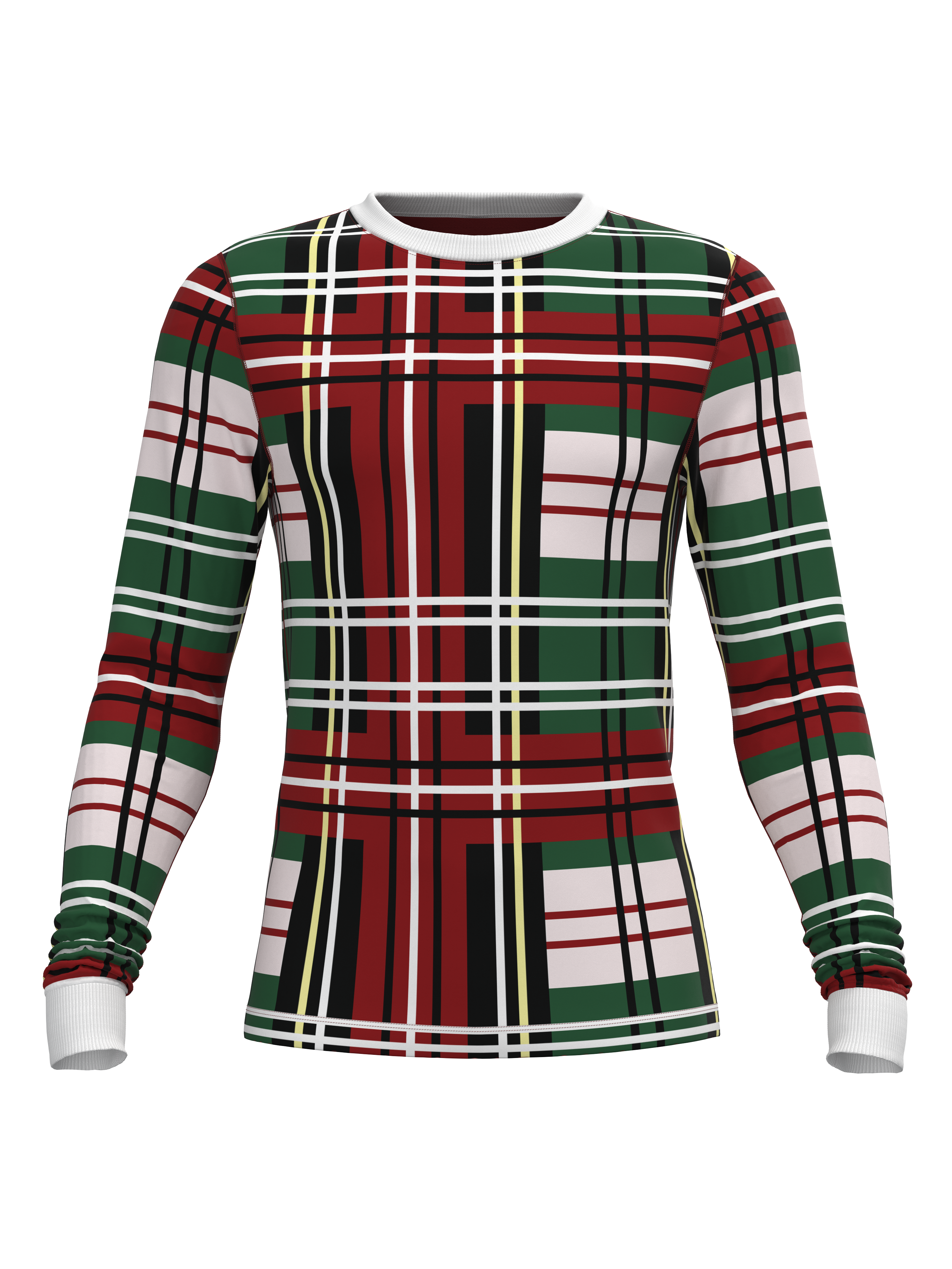 Christmas Plaid Long Sleeve Top (Men's)