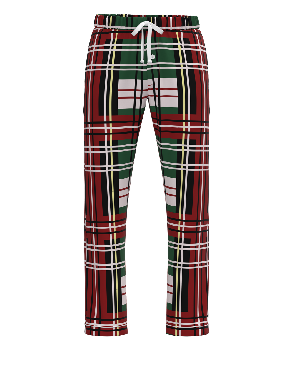 Christmas Bold Plaid Relaxed Fit Pants (Unisex)