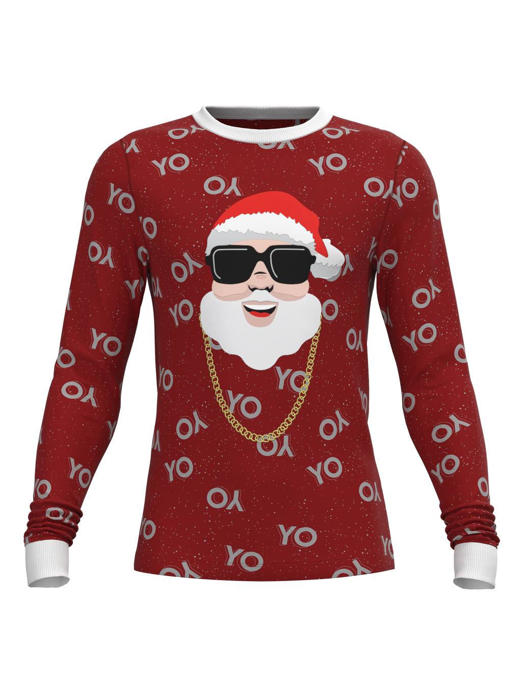 Christmas White Santa Top (Men's)