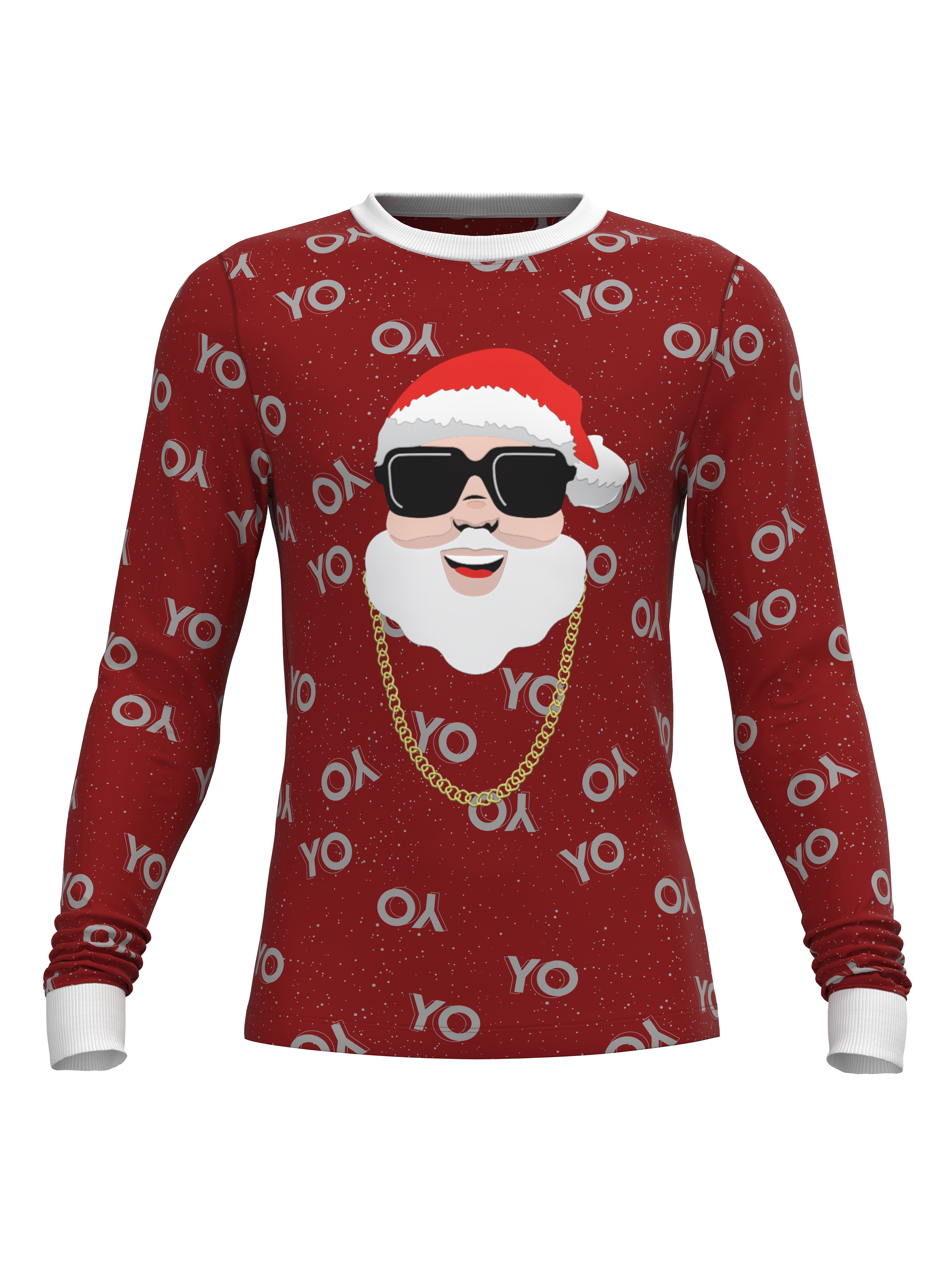 Christmas White Santa Top (Men's)
