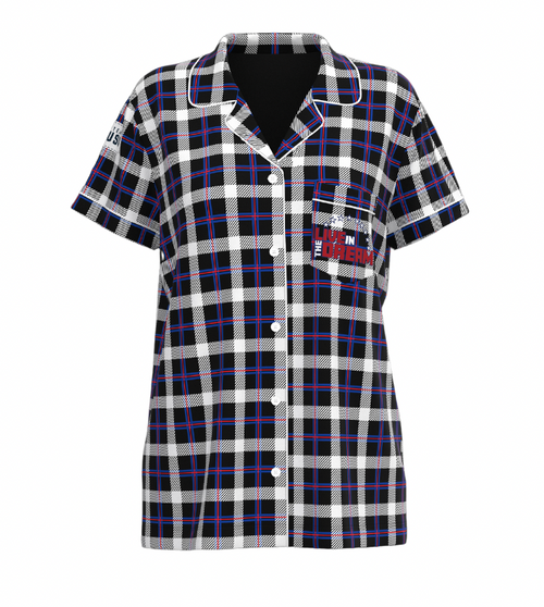 Team USA Plaid Short Sleeve Button Down Top (Women's)