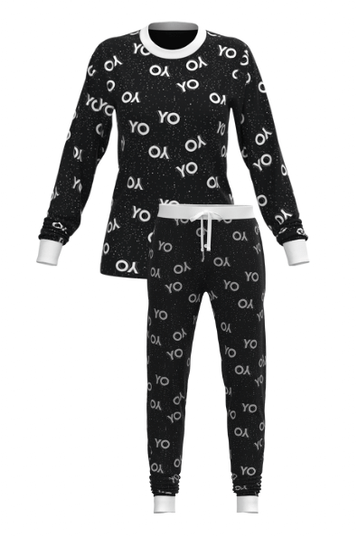 Christmas Yo Yo Yo Long Sleeve Top and Jogger Pant SET (Women)