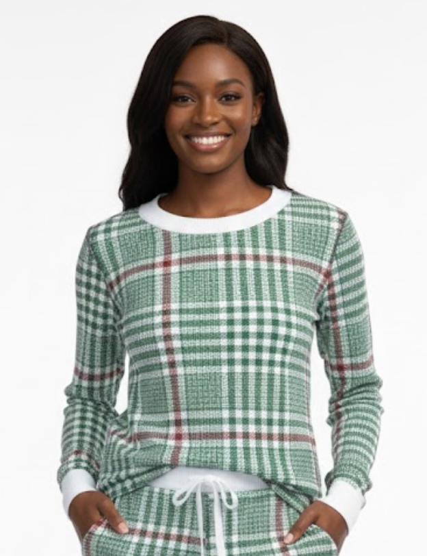 Christmas Soft Plaid Top (Women's)