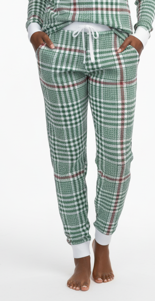 Christmas Soft Plaid Jogger Pant (Women's)