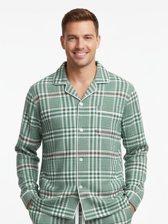 Christmas Soft Plaid  Button Down Top (Unisex)