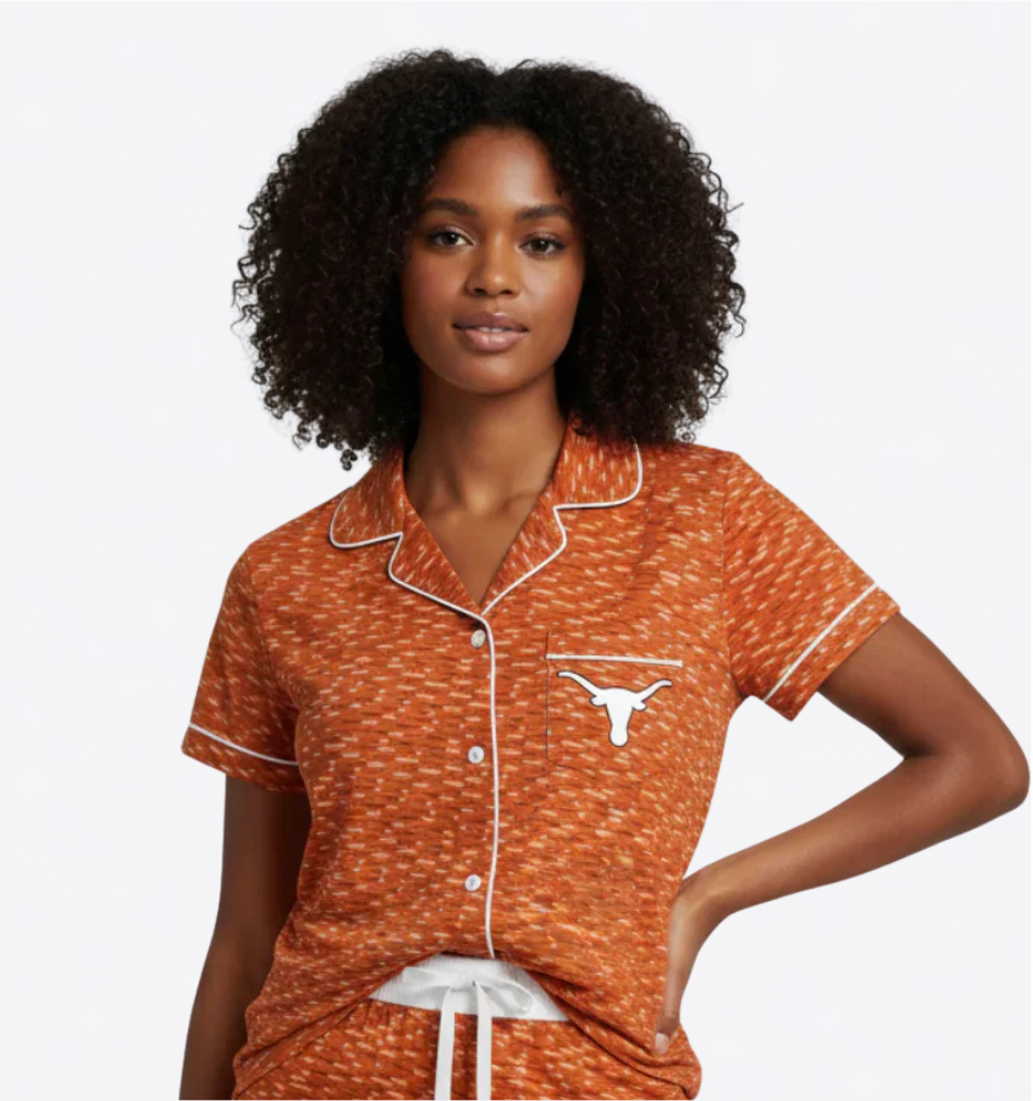 University of Texas Short Sleeve Button Down Top (Women's)