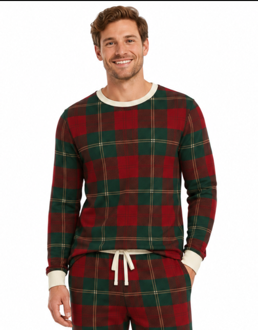 Christmas Legacy Plaid Long Sleeve Top (Men's)