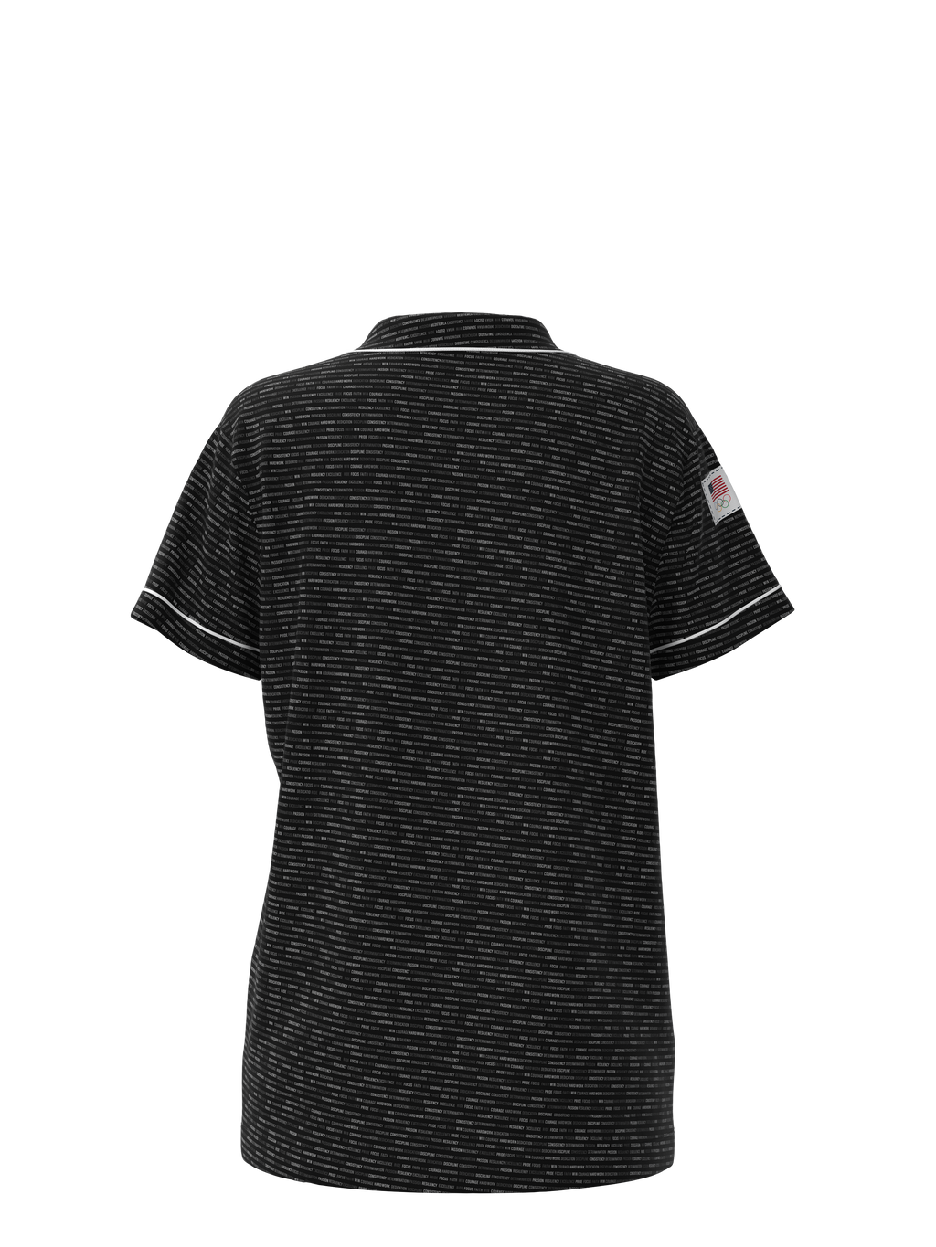 Inspirational Short Sleeve Button Down Team USA Top (Women's)