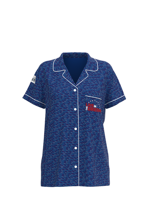 Inspirational Short Sleeve Button Down Team USA Top (Women's)