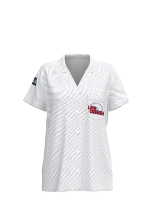 Inspirational Short Sleeve Button Down Team USA Top (Women's)
