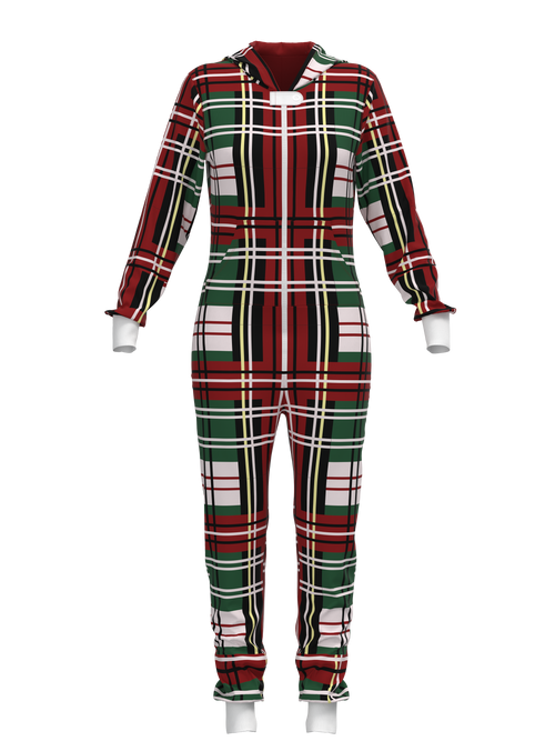 Christmas Bold Plaid Onesie (Women)