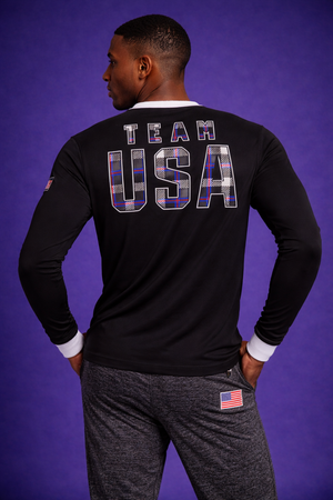 Team USA Plaid Long Sleeve Tops (Men's)