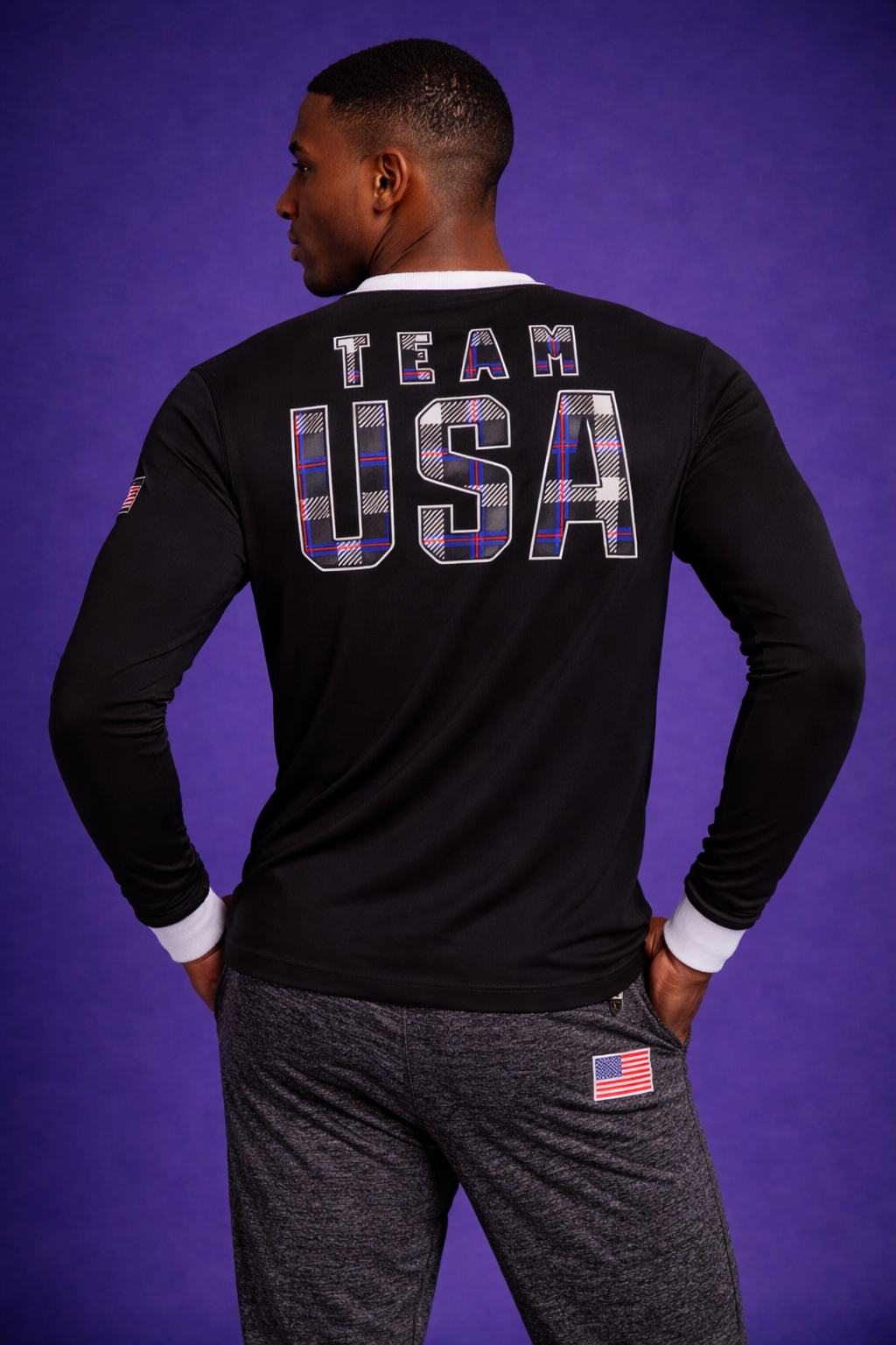 Team USA Plaid Long Sleeve Tops (Men's)