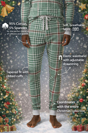 Christmas Soft Plaid Jogger Pants (Men's)