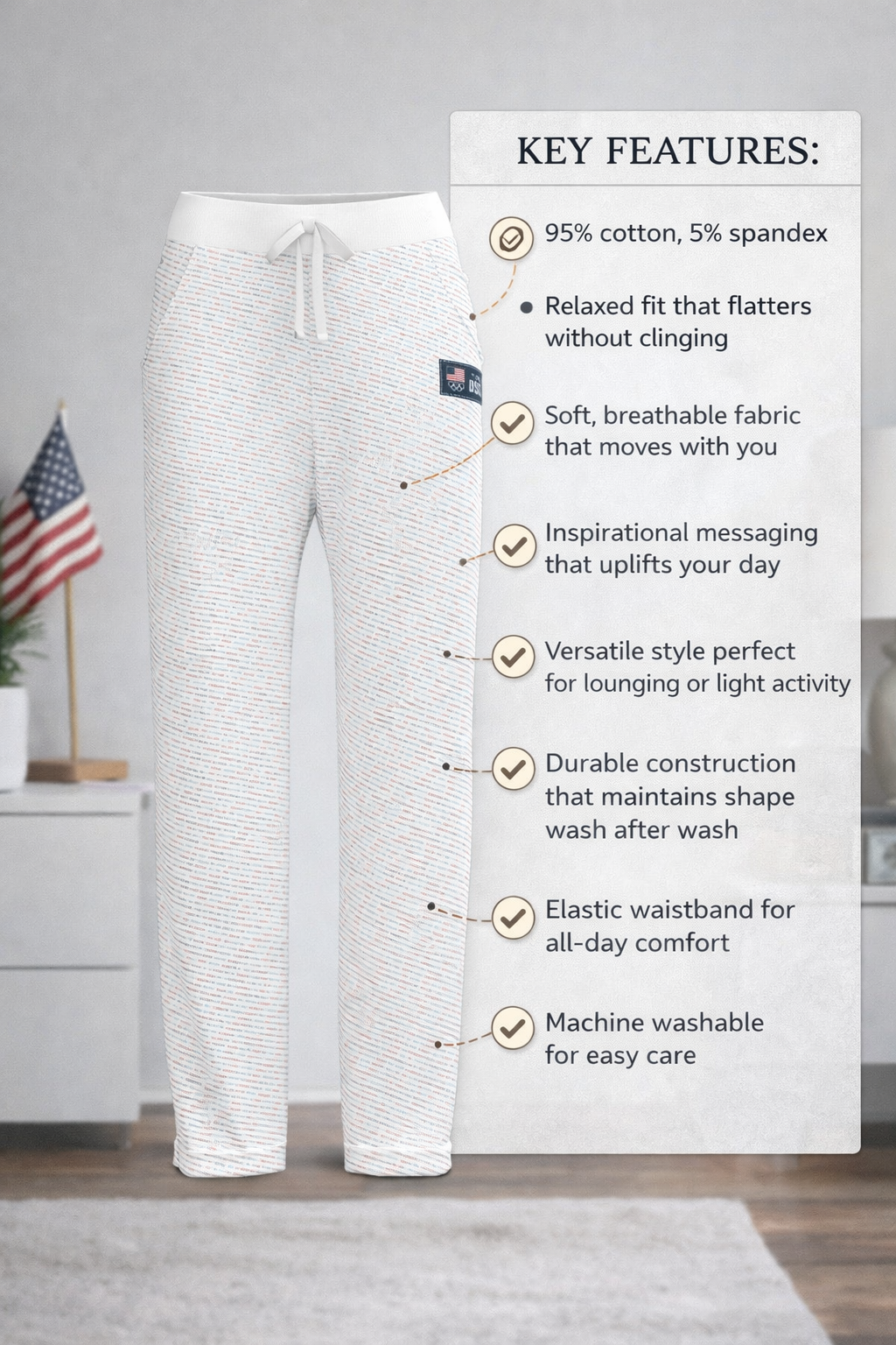 Inspirational Team USA Relaxed Fit Pants (Women's)