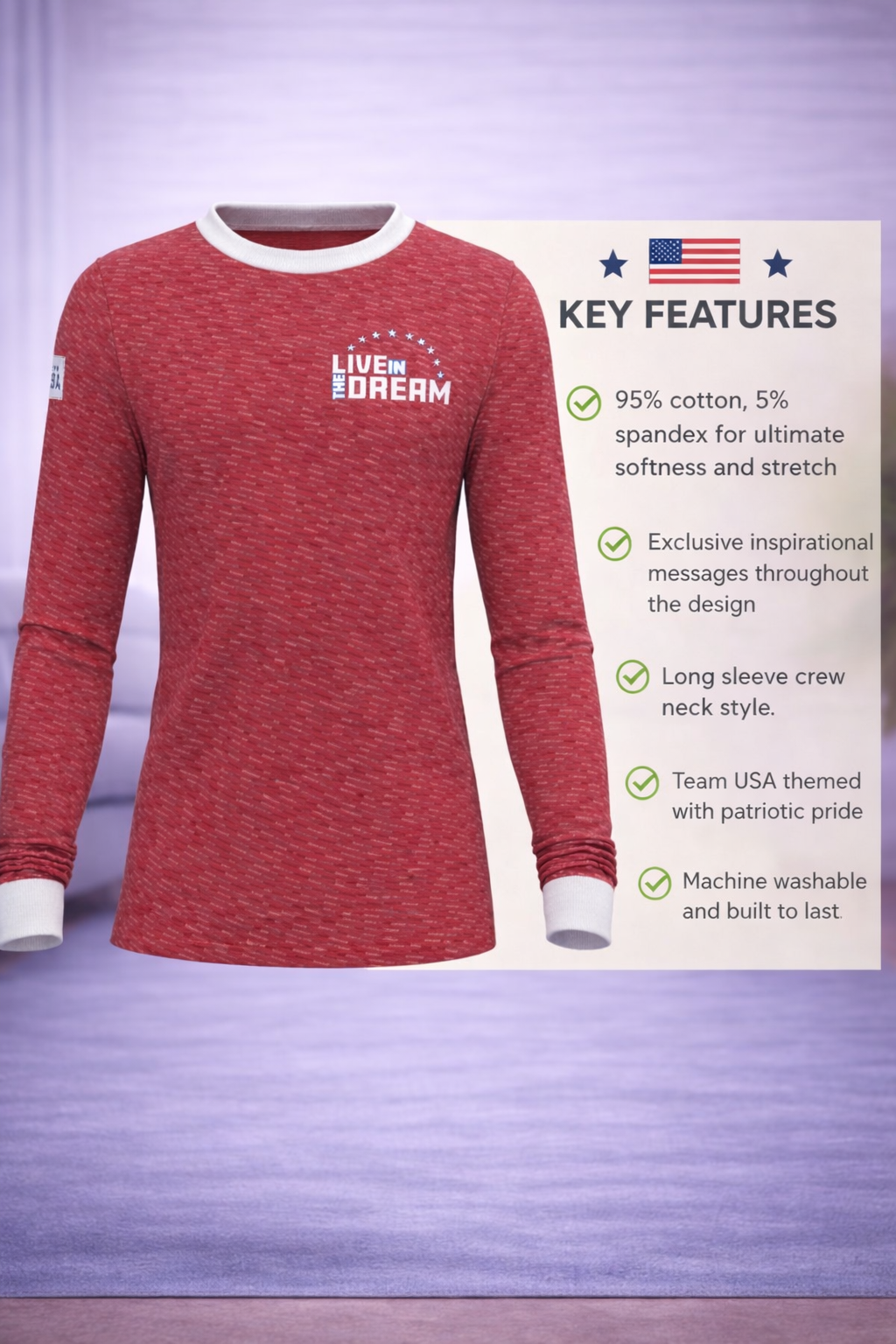 Inspirational Team USA Long Sleeve Tops (Men's)