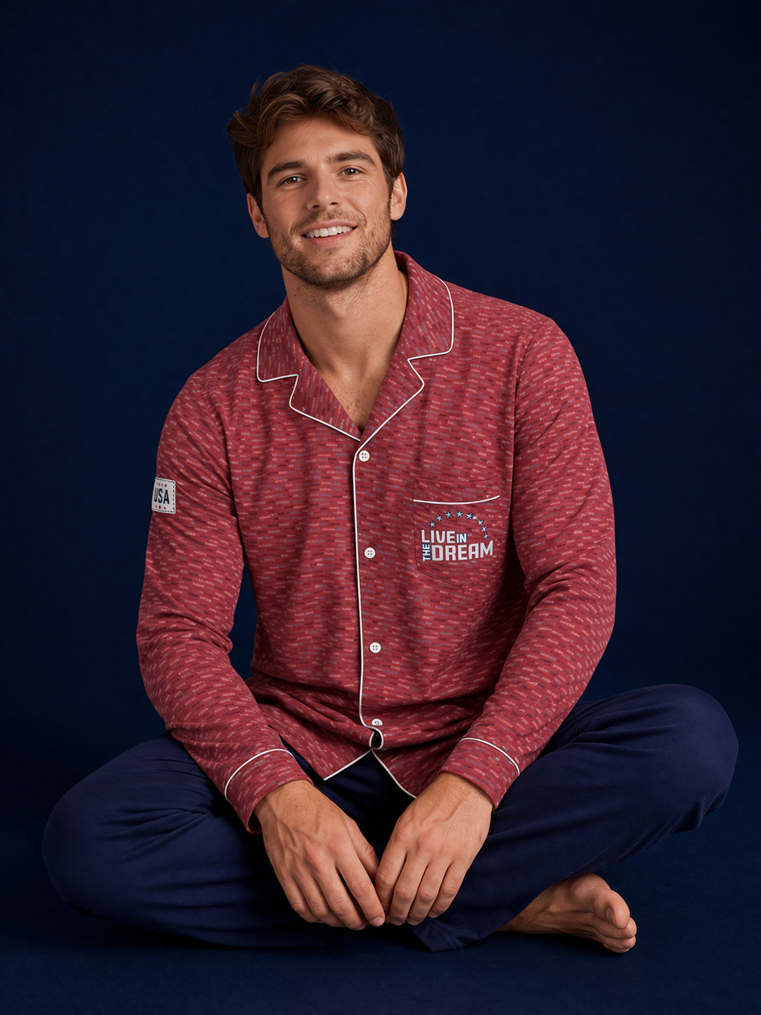 Inspirational Team USA Button Down Long Sleeve Tops (Men's)