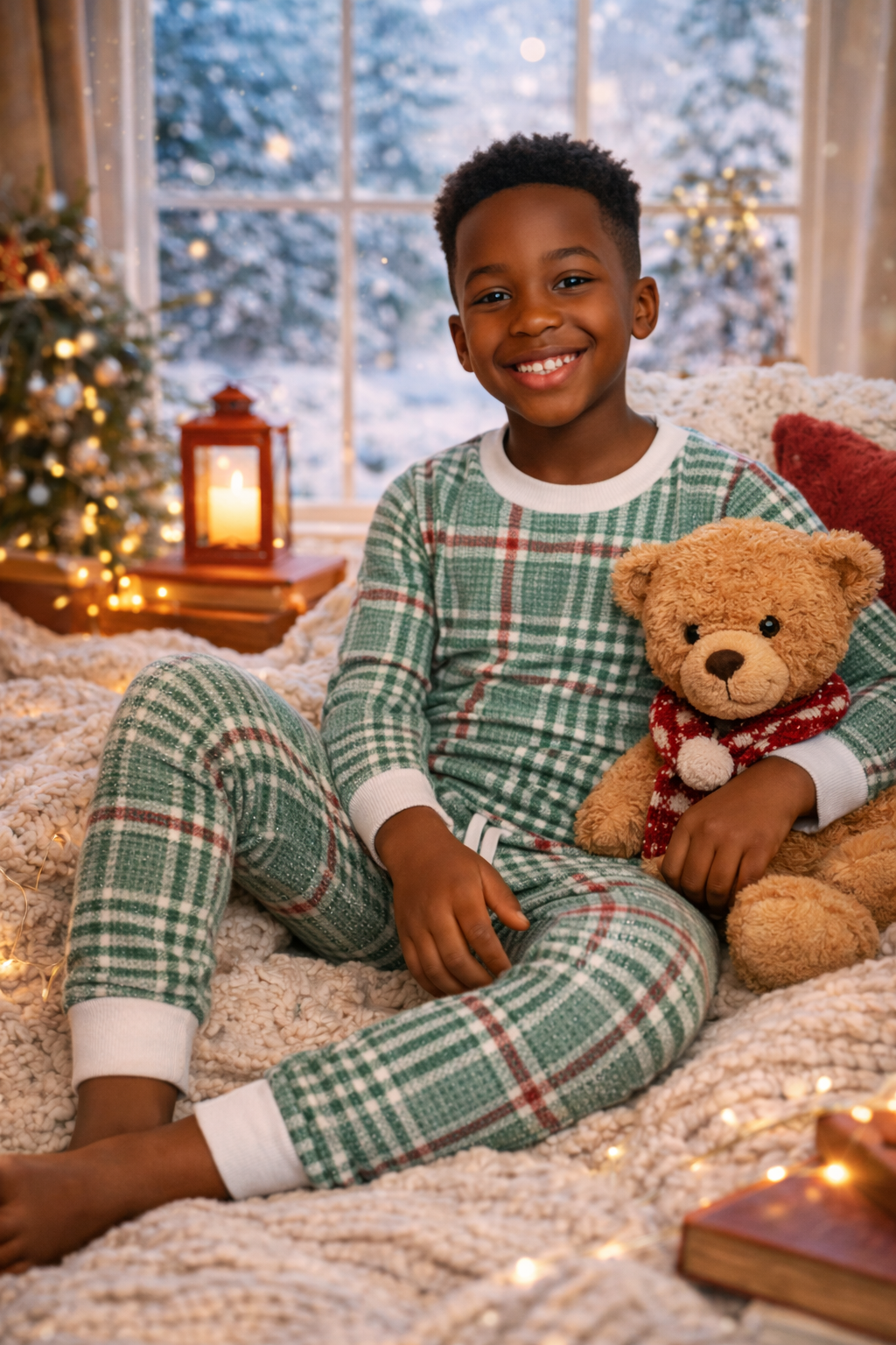 Christmas Soft Plaid Set (Kids)