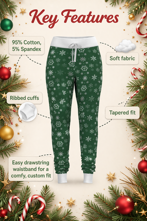 Christmas Snowflake Jogger Pants (Women's)
