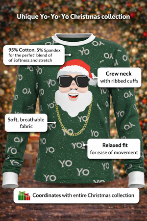 Christmas White Santa Top (Men's)